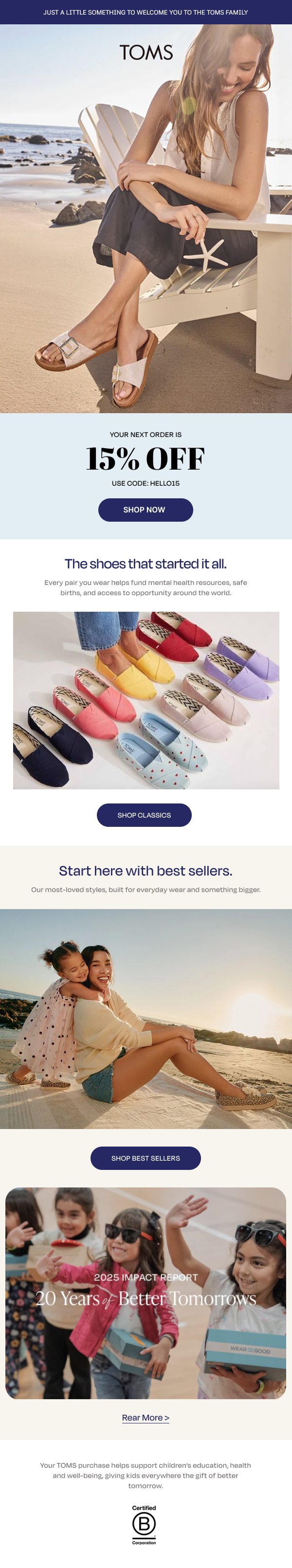 Win-back email screenshot